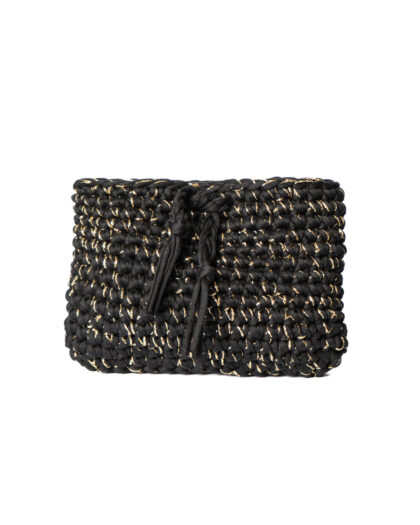 Mini Lunetta - Nero e filo di lurex oro