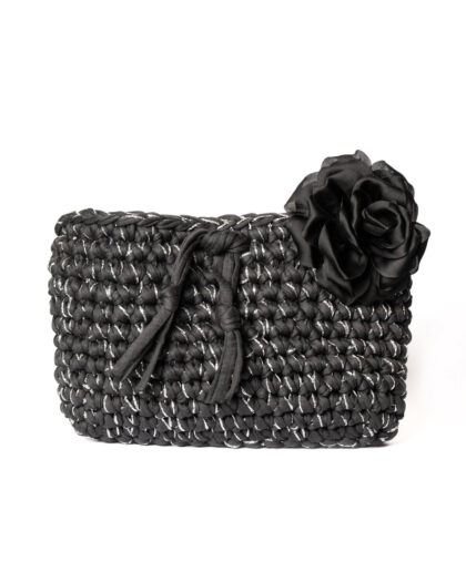 Big Lunetta - Grigio/nero con fiore a spilla