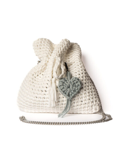 Lulù - Bianca con charms e moschettone