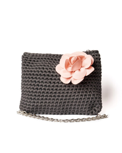 Lunetta - Grigio scuro con fiore a spilla