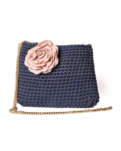 Lunetta - Blu jeans con fiore a spilla