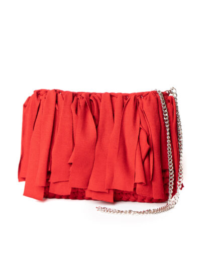 Lunetta - Bicolor rosso e frange