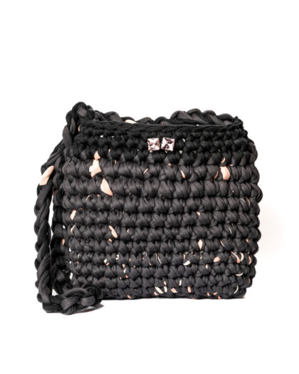 Lulù - Grigio scuro e rosa con strass